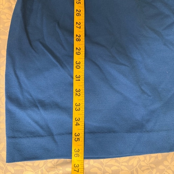 Express Blue Sheath Mini Dress Cap Sleeve - Picture 5 of 6